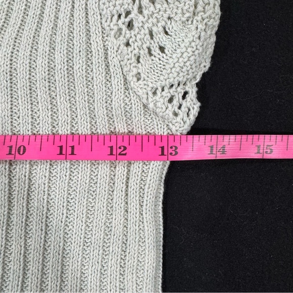 Mystree Light Green V-Neck Sweater with Ruffle Sleeves - Picture 7 of 8